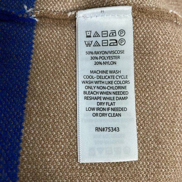 Tahari Carmel long Cardigan Sweater Open front Size M - Picture 5 of 5